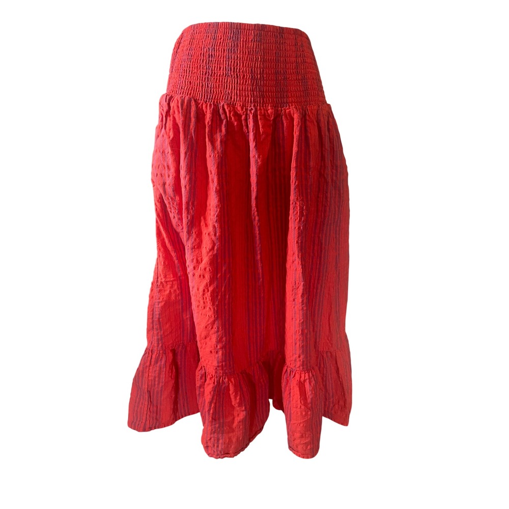 Universal Thread Womens Boho Cottage Smocked Tiered Midi Skirt Size‎ M Peasant